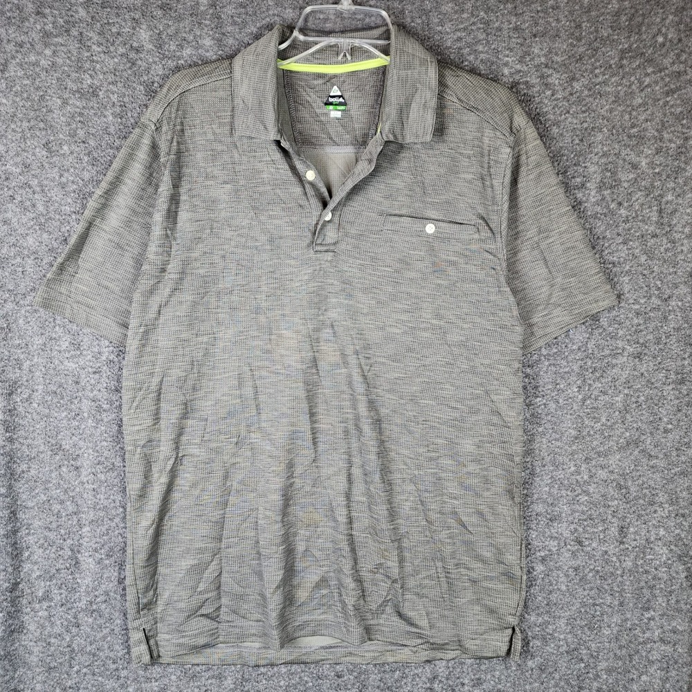 Bolle Polo Shirt Mens M Tech Grey Short Sleeve Golf Activewear EUC